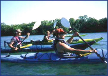 sea kayaking together