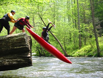 Whitewater kayaking and boating fun