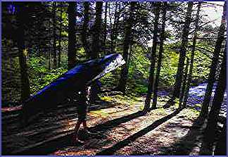 canoeing near the base camp