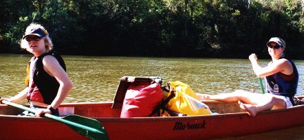 canoeing as a team in SC