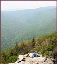 studying at an excellent overlook