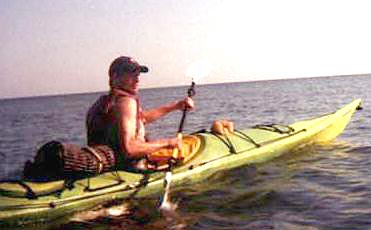 Heading out to sea via kayak